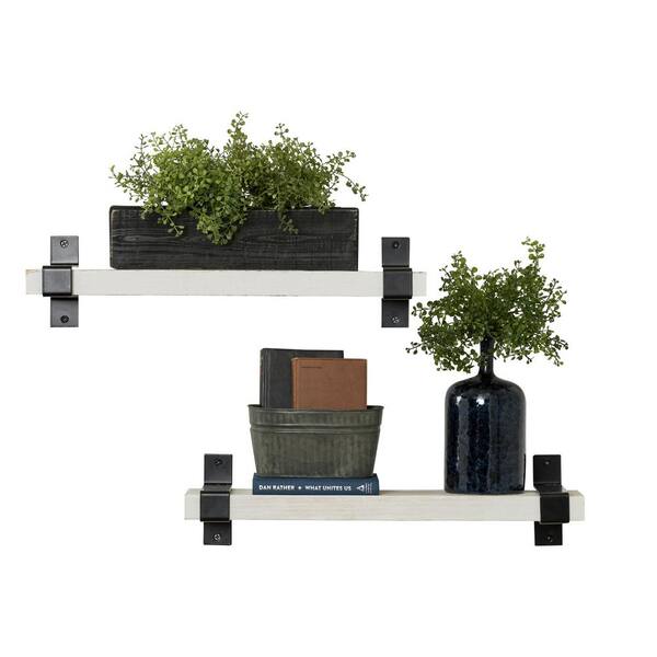 Intrinsic Haven Industrial Wrap 24 in. W x 6 in. D White Pine Wood Set