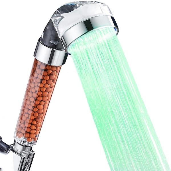 2.7 in. 1-Spray Pattern Wall Mount LED Handheld Shower Head 1.8 GPM in Chrome H1A2TCS1