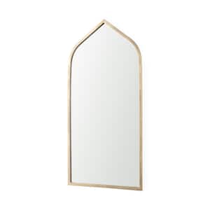 Giovanna 1.2 in. W x 48.8 in. H Gold Metal Frame Ogee Arch Vanity Mirror