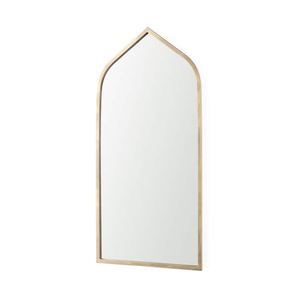 Mercana Giovanna 1.2 in. W x 48.8 in. H Gold Metal Frame Ogee Arch Vanity Mirror