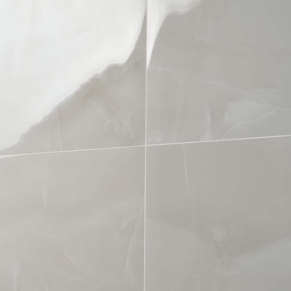 Enigma 24" x 48" Polished White Porcelain Floor and Wall Tile