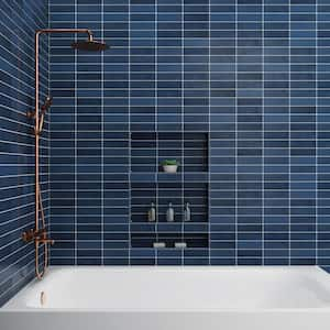 Cloe Rectangle Glossy Blue 2 in. x 8 in. Ceramic Wall Tile (10.64 sq. ft./Case)