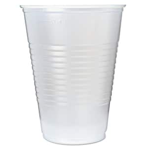 RK 16 oz. Translucent Ribbed Disposable Plastic Cups, Cold Drinks, 50/Sleeve, 20 Sleeves/Carton
