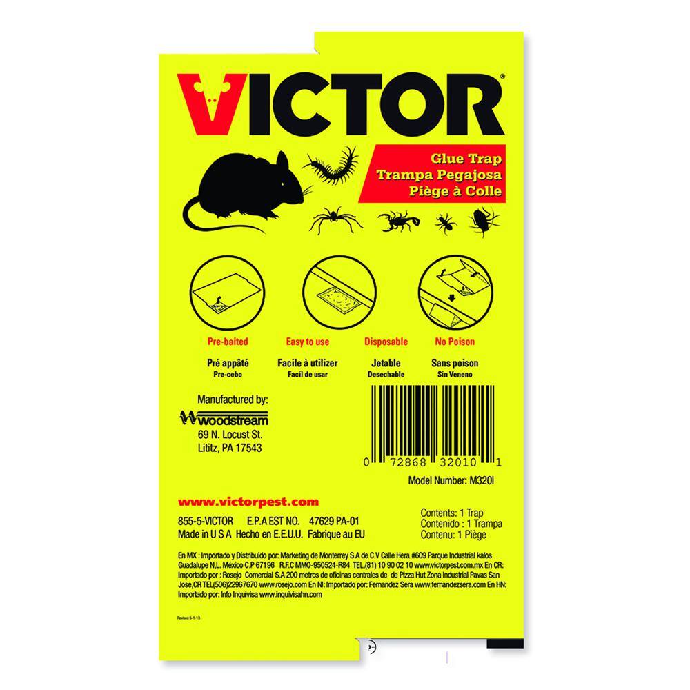 Victor Holdfast Glue Traps Mice Insects 72 glue boards M320 