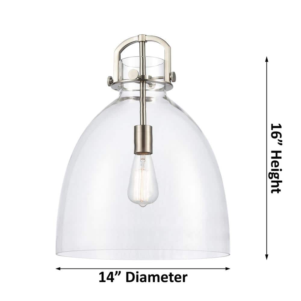 Newton Bell 16" Matte Black Cord Hung Pendant with Bell-Shaped Shade