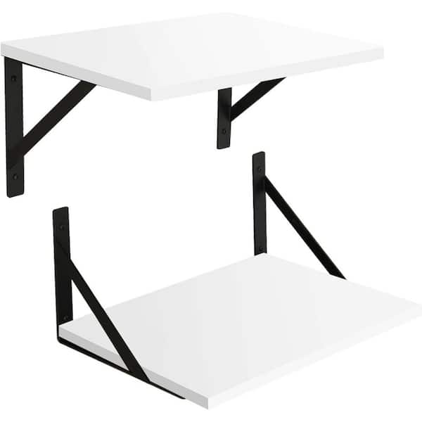 Unbranded 15.7 in. W x 11.8 in. D White Floating Shelves Decorative Wall Shelf (Set of 2)