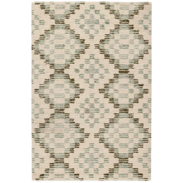 Diamond Cove Hand Tufted Wool Green 2 ft. x 3 ft. Indoor Area Rug