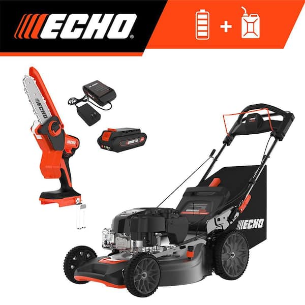 21 in. 190 cc Gas 3-in-1 RWD Self-Propelled Lawn Mower, 56V 6 in. Pruning Chainsaw 2.5Ah Battery and Charger Combo Kit