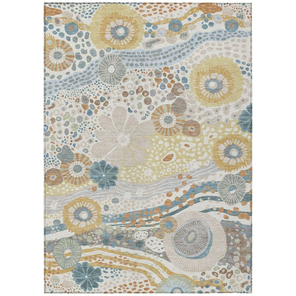 Chantille Machine Washable Indoor/Outdoor Abstract ACN2498 Ivory 5 ft. x 7 ft. 6 in. Area Rug price history on PriceWatchPro