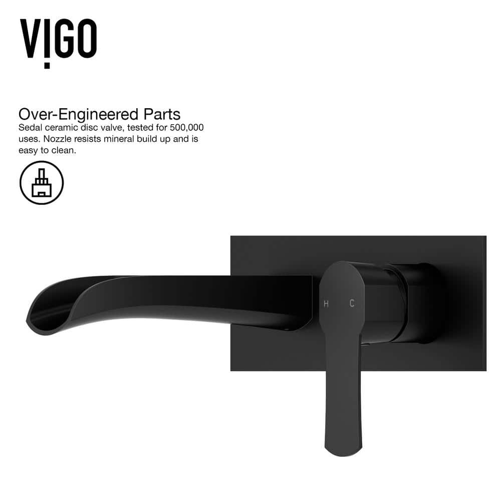 Cornelius Matte Black Wall Mounted Centerset Bathroom Faucet
