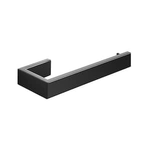 24 in. Black Bathroom Towel Holder Angle Simple Open Arm Kitchen Towel Bar Wall Mounted