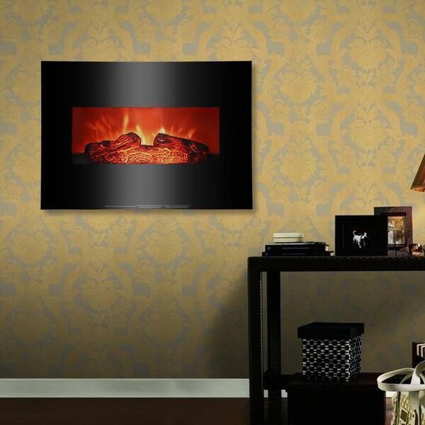 Karl home 26 in. Wall-Mount Electric Fireplace in Black