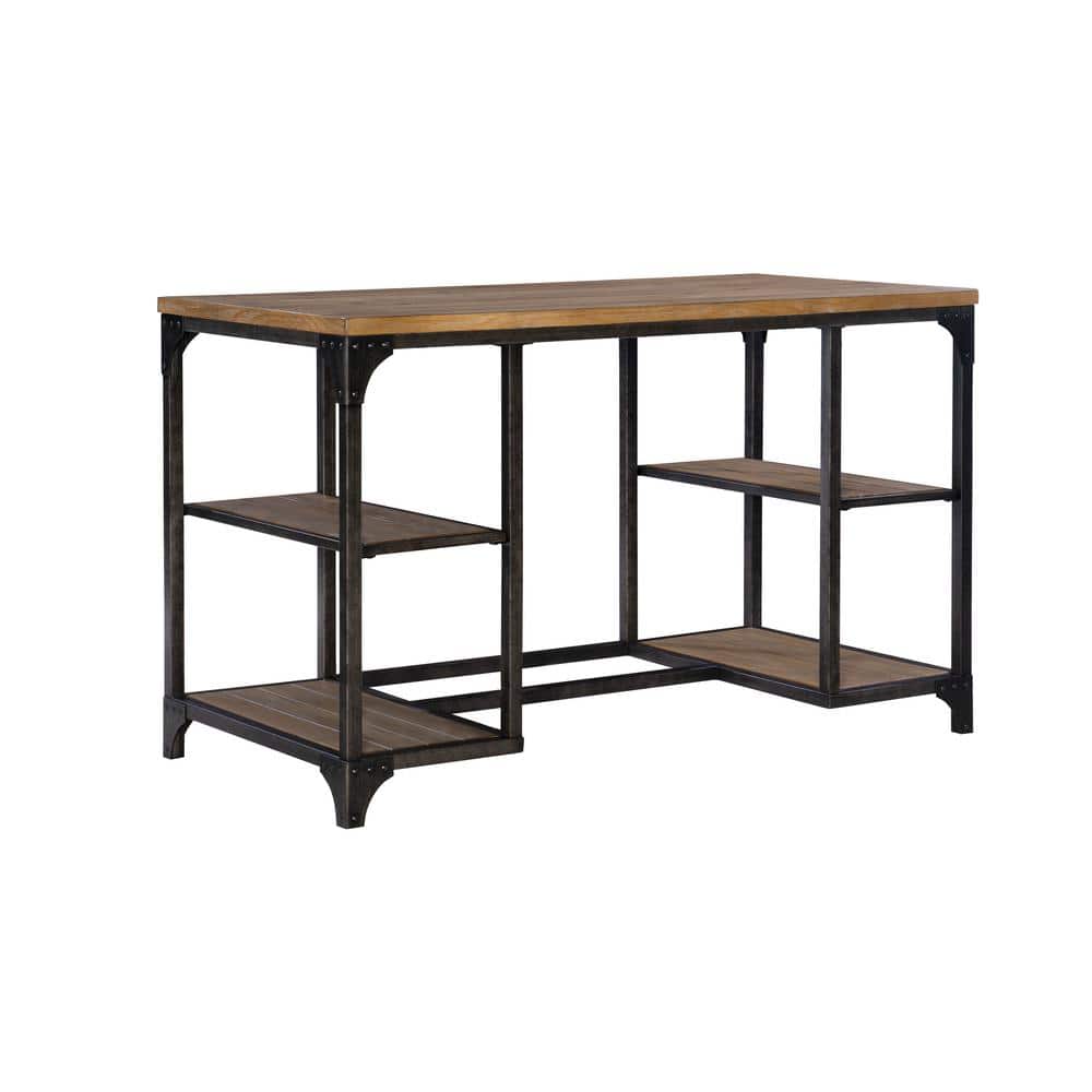 Parkview Wood & Metal Writing Desk with Storage, 48