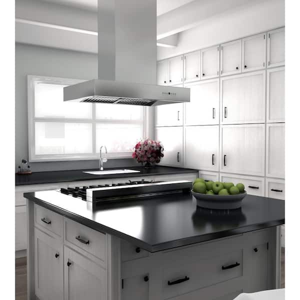48 in. 700 CFM Ducted Island Mount Range Hood in Outdoor Approved Stainless Steel