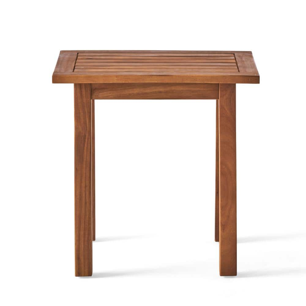 Noble House Lance Teak Square Wood Outdoor Accent Table 42053 - The Home  Depot