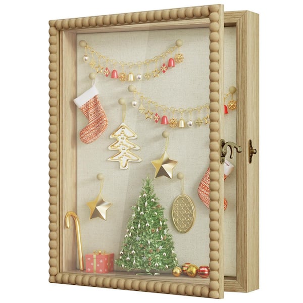 Unbranded Brown 11 in. x 14 in. Wood Shadow Box