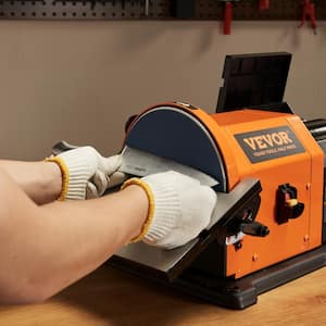 5 Amp Corded 4 in. x 36 in. Belt and 6in. Disc Sander Combo with Cast Aluminum Worktable for Woodworking, Metalworking