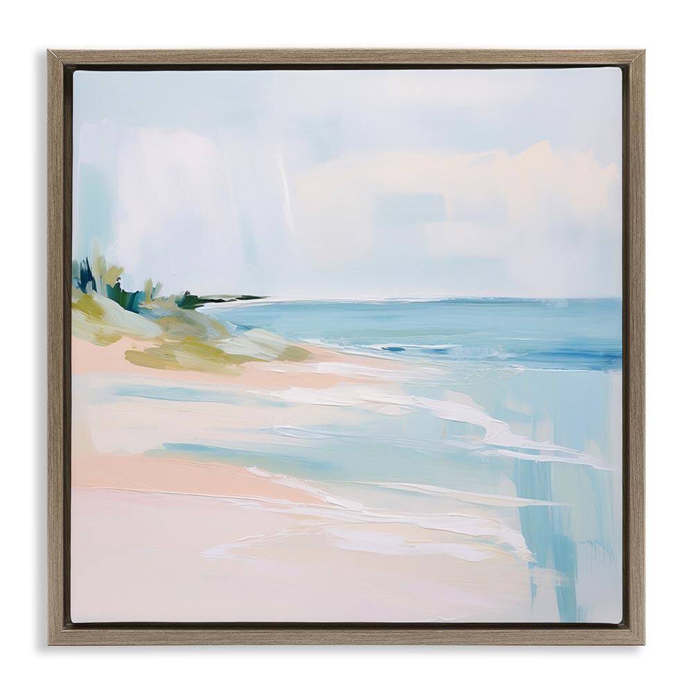 Abstract Beach Edge by Irena Orlov Brown Floater Frame Abstract Graphic Art Print 25 in. x 25 in. price history on PriceWatchPro