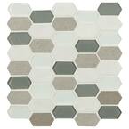 Lascari Picket 11.63 in. x 12 in. Mixed Glass Patterned Look Wall Tile (9.7 sq. ft./Case)
