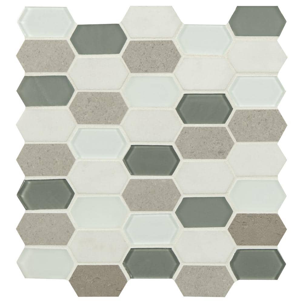 Lascari Picket 11.63 in. x 12 in. Mixed Glass Patterned Look Wall Tile (9.7 sq. ft./Case) price history on PriceWatchPro