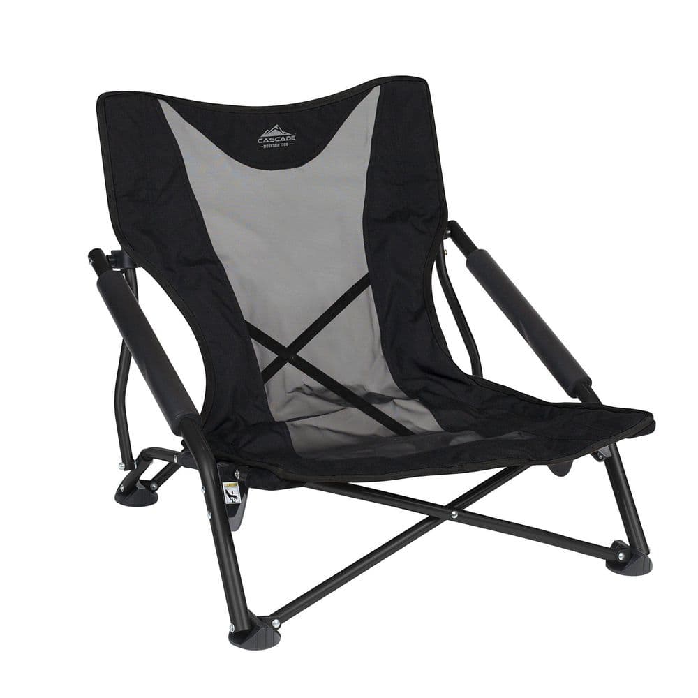22 in. Mountain Tech Folding Camp Chair for Camping, Beach, Picnic, Barbqeues, Sporting Events with Carry Bag, Black price history on PriceWatchPro