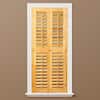 Home Basics Walnut 2-1/4 in. Plantation Real Wood Interior Shutter 39 to 41  in. W x 60 in. L QSPC3960 - The Home Depot