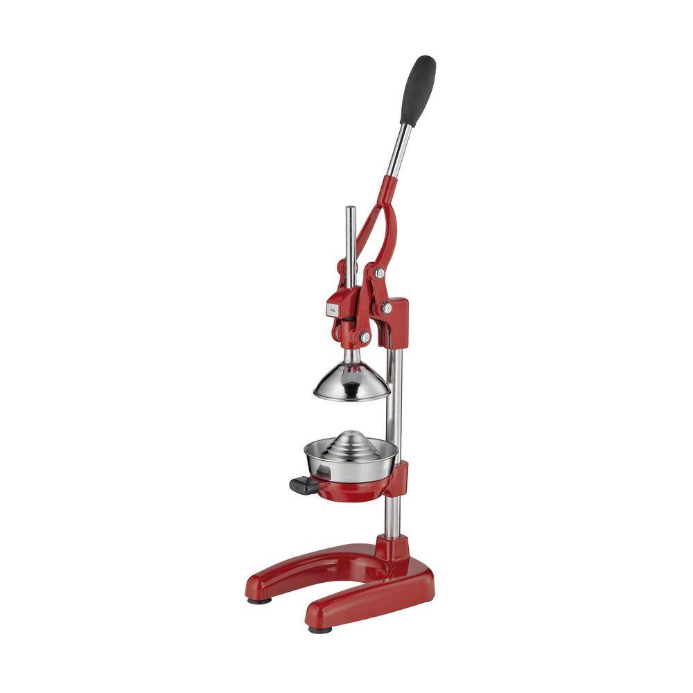 Red Stainless Steel Professional Citrus Juicer with Lever