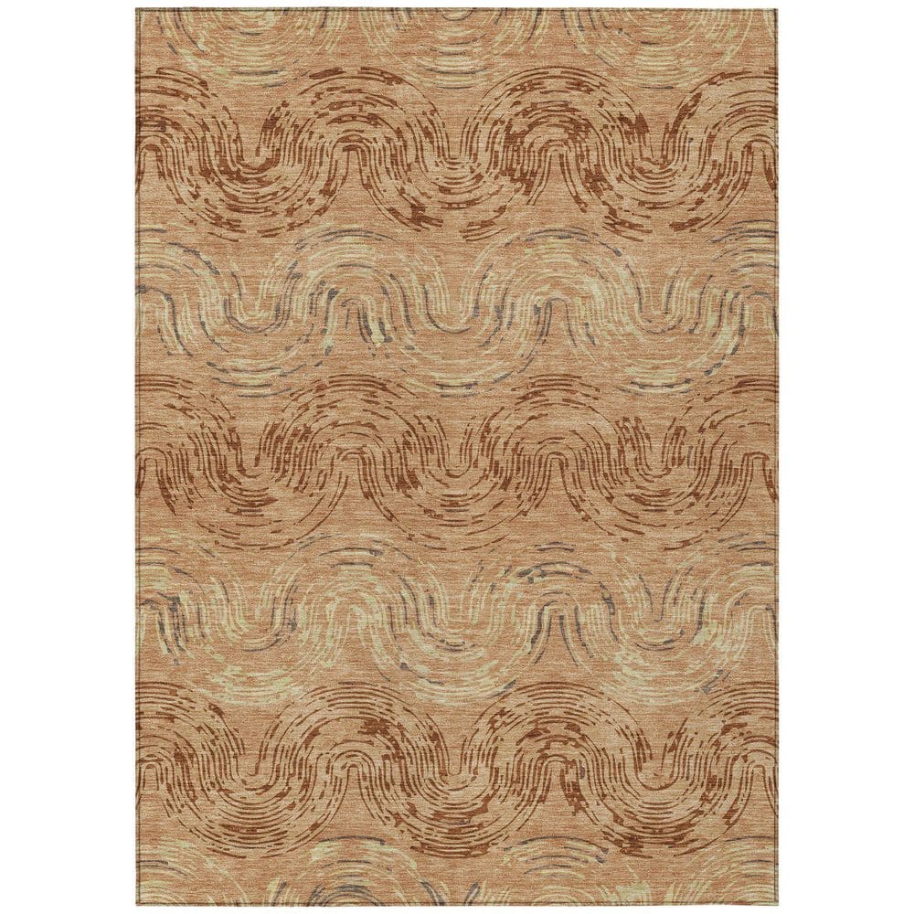 Chantille Machine Washable Indoor/Outdoor Abstract ACN2461 Copper 5 ft. x 7 ft. 6 in. Area Rug price history on PriceWatchPro