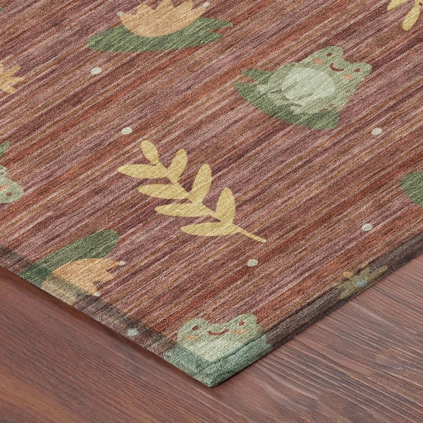 Chantille Machine Washable Indoor/Outdoor Abstract ACN2795 Garnet 2 ft. x 3 ft. Accent Rug