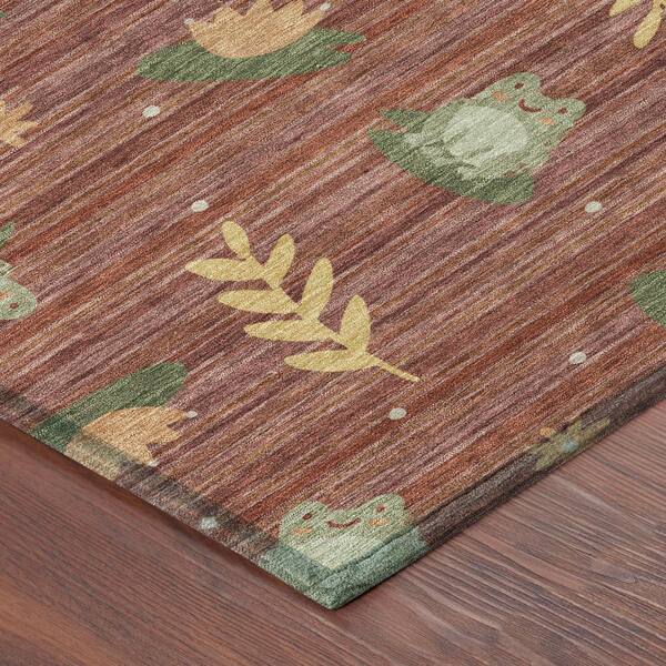 Chantille Machine Washable Indoor/Outdoor Abstract ACN2795 Garnet 3 ft. x 5 ft. Area Rug