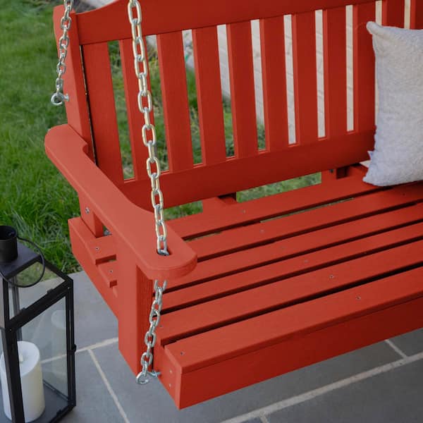 Highwood Lehigh 4 ft. Rustic Red Plastic Recycled Plastic Porch