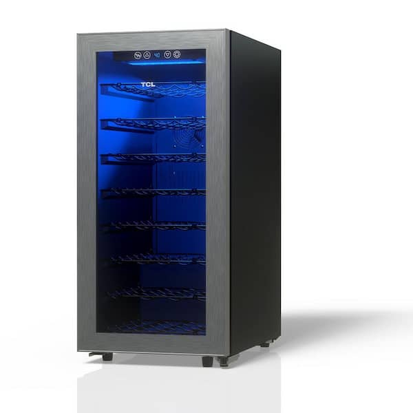 TCL Single Zone 38-Wine Bottles Stainless Look Wine Cooler