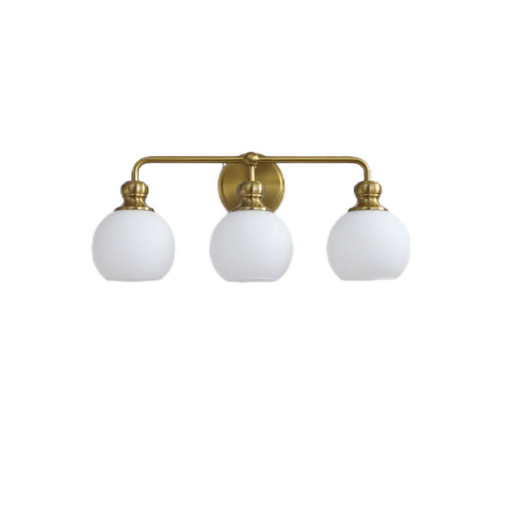 22.5 in. 3 Light Gold Plating Vanity Light with Frosted Glass Shade price history on PriceWatchPro