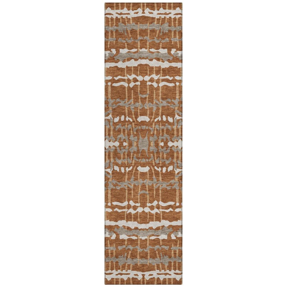 Chantille Machine Washable Indoor/Outdoor Abstract ACN2982 Paprika 2 ft. x 7 ft. Runner Rug price history on PriceWatchPro