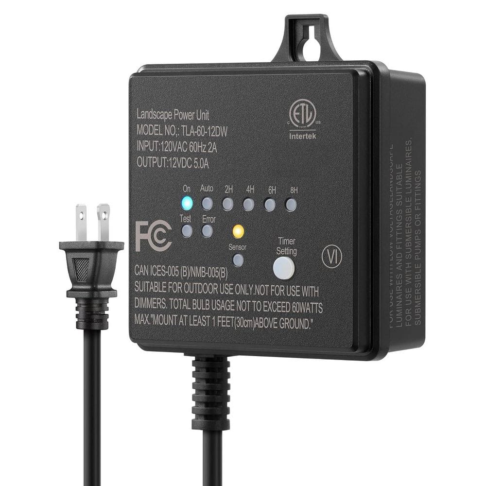 60W Outdoor Low Voltage Transformer with Timer Dusk to Dawn Sensor Weatherproof for LED Landscape Lighting price history on PriceWatchPro