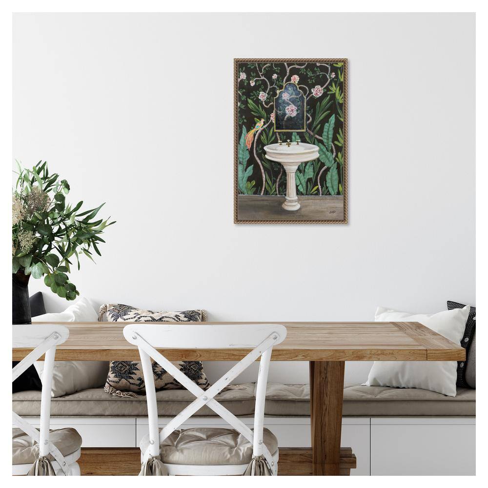 Botanical Oasis Beaded Framed Canvas Wall Art, 16 x 23-in