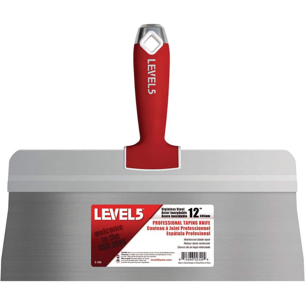12 in. Stainless Steel Big Back Taping Knife with Soft Grip Handle