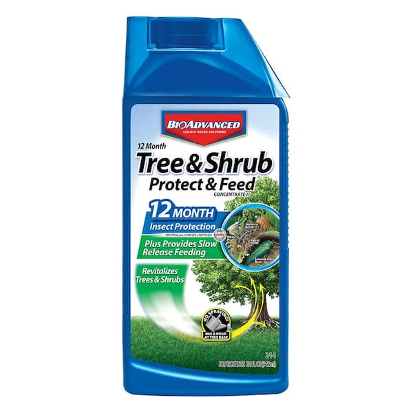 BIOADVANCED 32 oz. Concentrate Tree and Shrub Protect with Feed 701810A -  The Home Depot