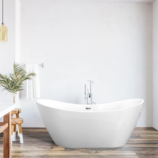 Altair Alana 70 in. Acrylic Flatbottom Non-Whirlpool Soaking