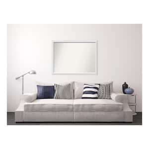 Blanco White 48.25 in. x 36.25 in. Custom Non-Beveled Wood Framed Bathroom Vanity Wall Mirror