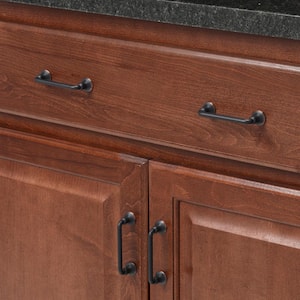 Toulon Collection 3 in. (76 mm) Brushed Oil-Rubbed Bronze Traditional Round Cabinet Bar Pull