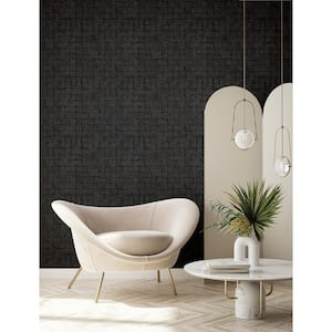 Blocks Checkered Grey Non Pasted Non Woven Wallpaper