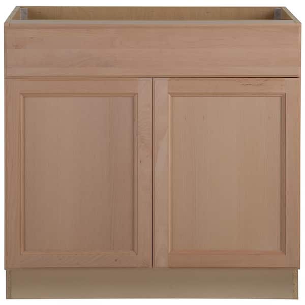Hampton Bay Easthaven Shaker Assembled, Unfinished Wood Cabinets Home Depot