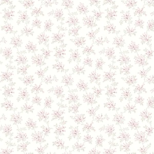 Sofiane Pink Botanical Trail Matte Pre-pasted Paper Wallpaper