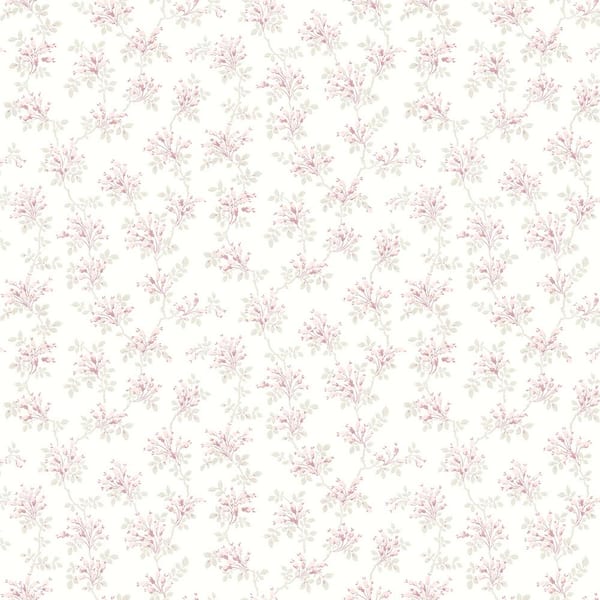 Chesapeake Sofiane Pink Botanical Trail Wallpaper Sample