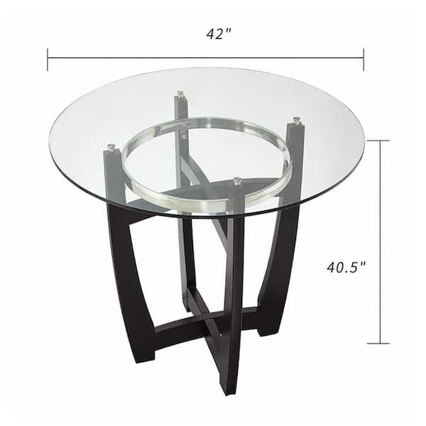 solid glass table top