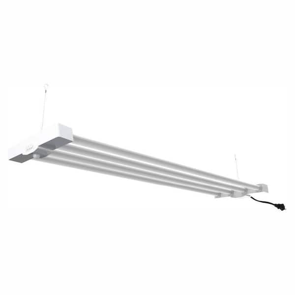 Commercial Electric 4 ft. 4-Light White LED Utility Motion Control High Bay