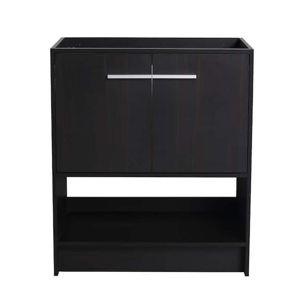 29.31 in. Freestanding Bath Vanity Cabinet without Top in Dark Oak Unassembled