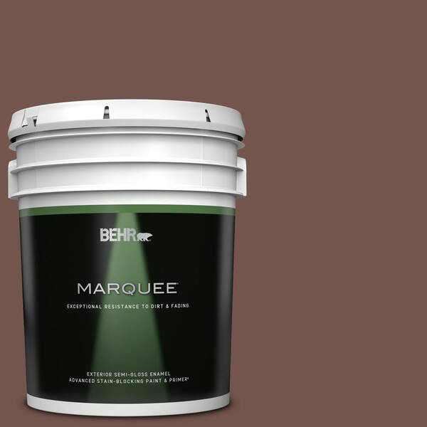 BEHR MARQUEE 5 gal. Home Decorators Collection #HDC-CL-12 Terrace Brown Semi-Gloss Enamel Exterior Paint & Primer