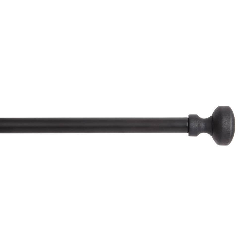 Modern Rounded Cap 66 in.-120 in. Matte Black Single Curtain Rod price history on PriceWatchPro